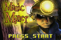 Manic Miner title screen for GameBoy Advance